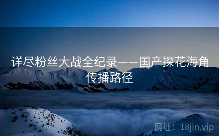 详尽粉丝大战全纪录——国产探花海角传播路径