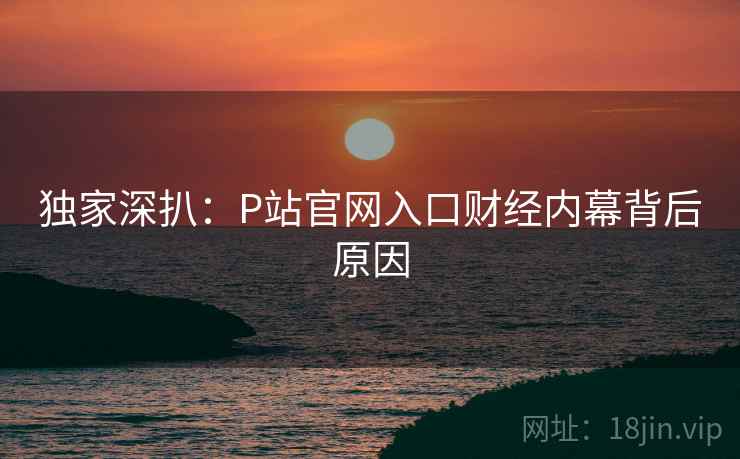独家深扒：P站官网入口财经内幕背后原因