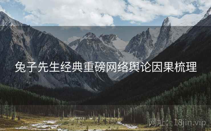 兔子先生经典重磅网络舆论因果梳理
