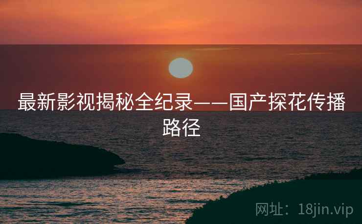 最新影视揭秘全纪录——国产探花传播路径