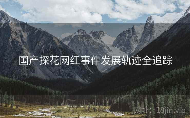 国产探花网红事件发展轨迹全追踪