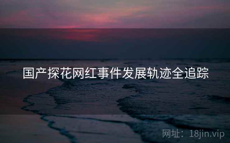国产探花网红事件发展轨迹全追踪
